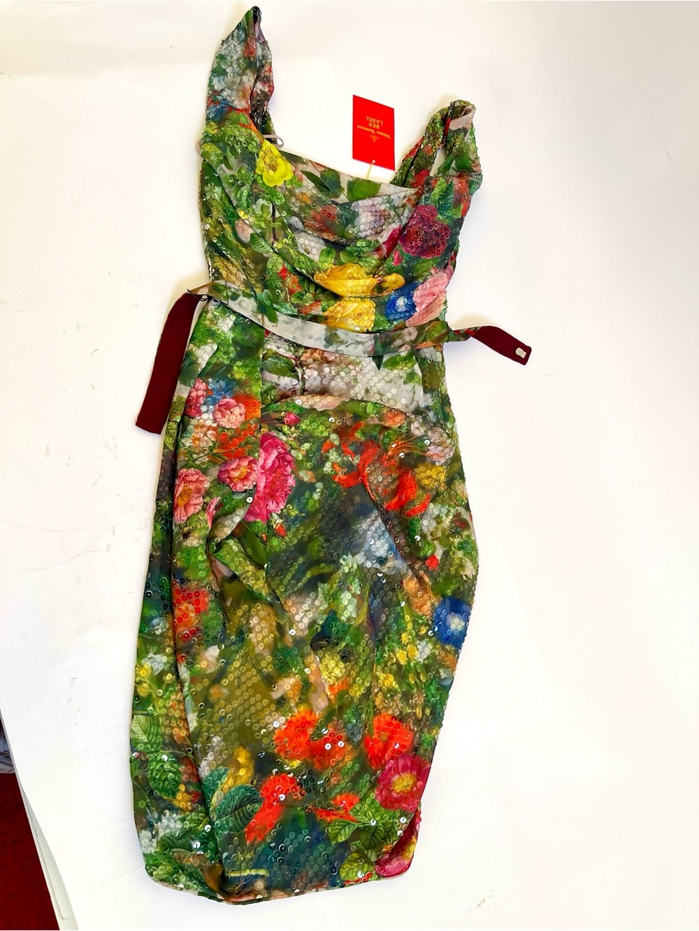 Vivienne Westwood SS14 CORSET DRESS flowers sequined Corset Dress NWT US4 - Picture 10 of 17
